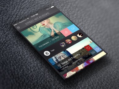 Music app mockup